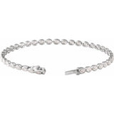7" Lab Grown Diamond Line Bracelet in 14K White Gold (4 9/10 ct t... - view 2