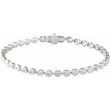 7" Lab Grown Diamond Line Bracelet in 14K White Gold (4 9/10 ct t...