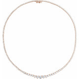 9 1/2 ct tw Line Lab Grown Diamond Necklace in 14K White Gold (18...