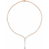5 1/2 ct tw Line Lab Grown Diamond Necklace in 14K White Gold (18...