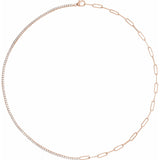 3 1/4 ct tw Line Lab Grown Diamond Necklace in 14K White Gold (18...
