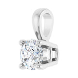1 ct Round Lab Grown Diamond Solitaire Pendant in 14K White Gold... - view 2