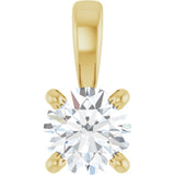 The Everett — Round Solitaire Pendant - Yellow