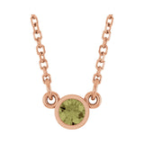 Solitaire Bezel Lab Grown Diamond Necklace in 14K White Gold (18"...