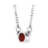 Solitaire Bezel Lab Grown Diamond Necklace in 14K White Gold (18"... - view 2