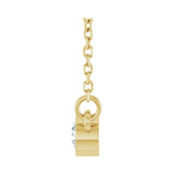 1/10 ct tw Solitaire Bezel Lab Grown Diamond Necklace in 14K Whit... - view 3