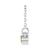 Solitaire Bezel Lab Grown Diamond Necklace in 14K White Gold (18"... - view 3