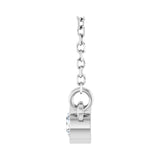 Solitaire Bezel Lab Grown Diamond Necklace in 14K White Gold (18"... - view 3
