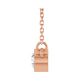 Solitaire Bezel Lab Grown Diamond Necklace in 14K Yellow Gold (18... - view 3