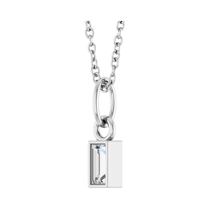 1/10 ct tw Solitaire Bezel Lab Grown Diamond Necklace in 14K Whit... - view 2
