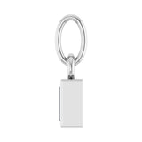 1/10 ct Straight Baguette Lab Grown Diamond Solitaire Bezel Penda... - view 3