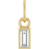 The Finnian — Straight Baguette Solitaire Bezel Pendant - Yellow