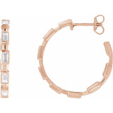 The Nyx — Straight Baguette Hoop Earrings - Yellow