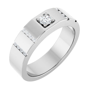 The Vespera Wedding Band three-quarter