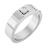 The Vespera Wedding Band three-quarter