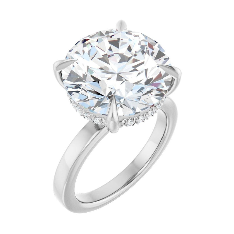 The Blaise — Hidden Halo Halo Engagement Ring three-quarter