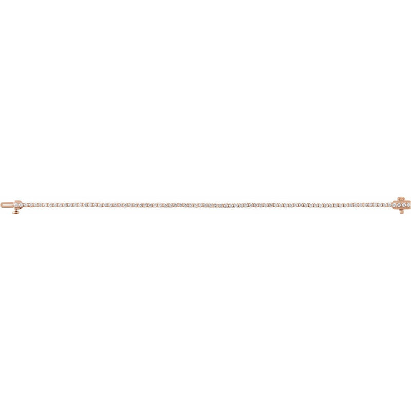 7" Lab Grown Diamond Line Bracelet in 14K White Gold (10 ct tw - ... - view 3