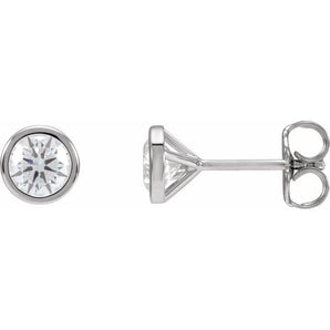 The Lilith — Bezel Stud Earrings - Yellow