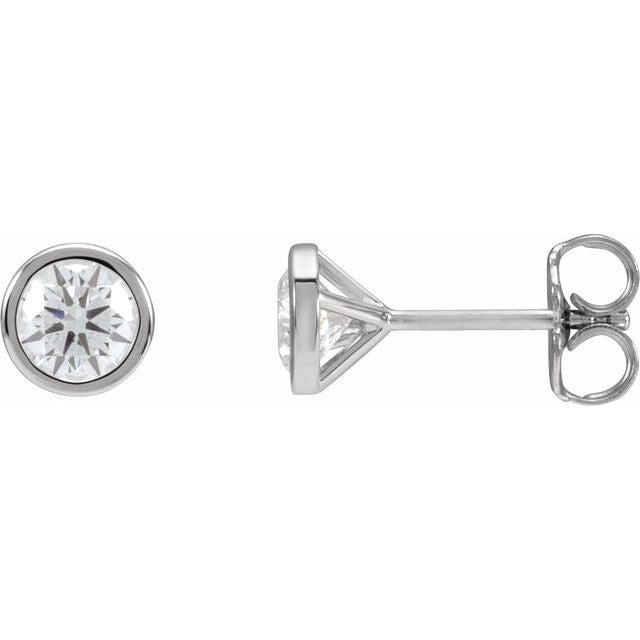 The Lilith — Bezel Stud Earrings - Yellow