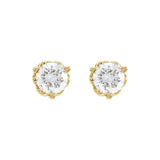 1/2 ct tw Round Lab Grown Diamond Stud Earrings in 14K White Gold... - view 2
