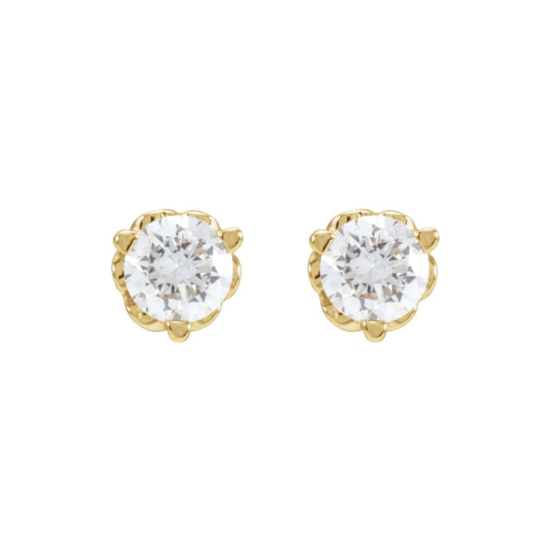 1/2 ct tw Round Lab Grown Diamond Stud Earrings in 14K White Gold... - view 2