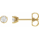 1/2 ct tw Round Lab Grown Diamond Stud Earrings in 14K White Gold...