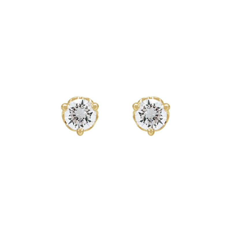 1/2 ct tw Round Lab Grown Diamond Stud Earrings in 14K White Gold... - view 2