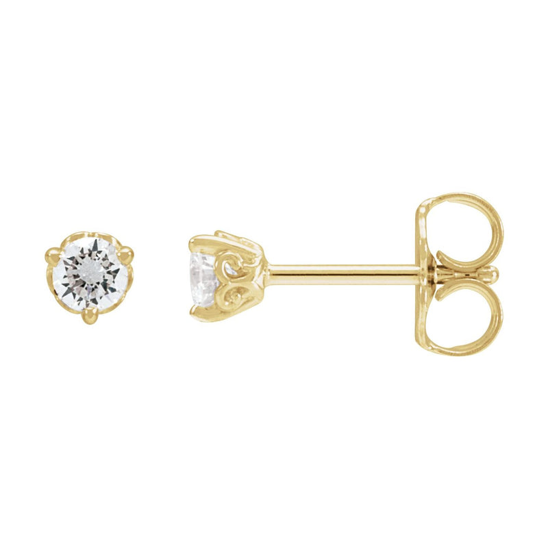 1/2 ct tw Round Lab Grown Diamond Stud Earrings in 14K White Gold...