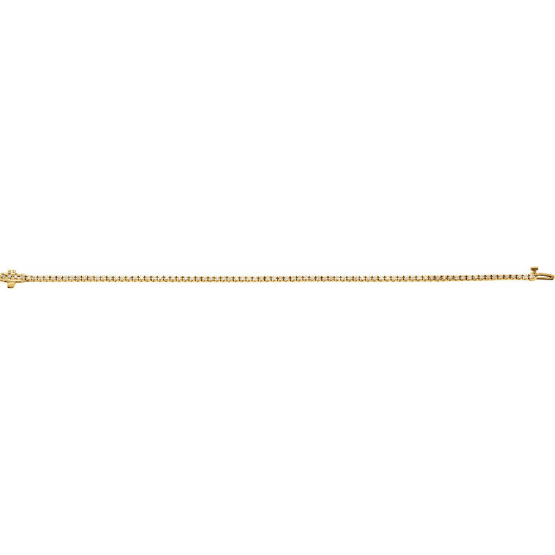 7" Lab Grown Diamond Line Bracelet in 14K White Gold (7/8 ct tw -... - view 2