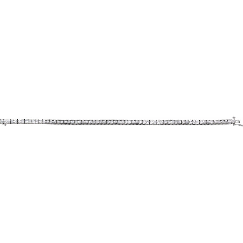 7" Lab Grown Diamond Accented Line Bracelet in 14K White Gold (4 ... - view 2