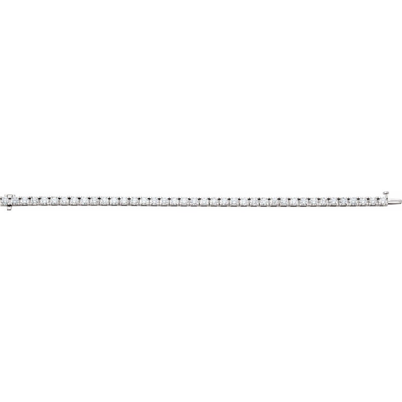 7" Lab Grown Diamond Line Bracelet in 14K White Gold (10 1/2 ct t... - view 2