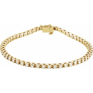 7" Lab Grown Diamond Line Bracelet in 14K White Gold (2 1/8 ct tw...