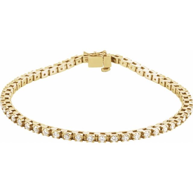The Ivy — Line Diamond Bracelet - Yellow