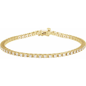 7" Lab Grown Diamond Line Bracelet in 14K White Gold (2 1/4 ct tw...