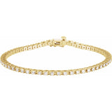 7" Lab Grown Diamond Line Bracelet in 14K White Gold (2 1/4 ct tw...