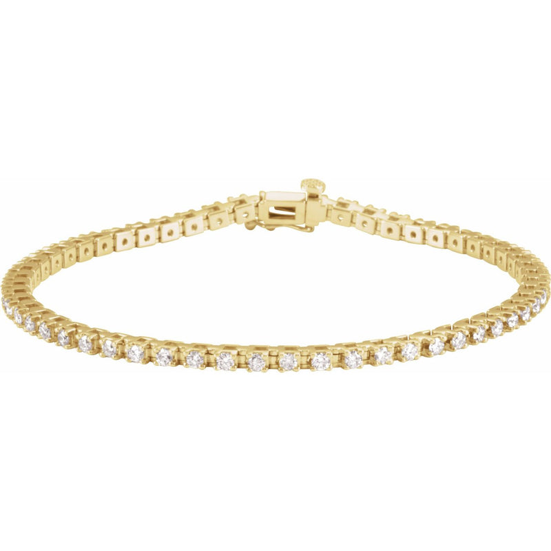 7" Lab Grown Diamond Line Bracelet in 14K White Gold (2 1/4 ct tw...