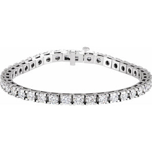 7" Lab Grown Diamond Line Bracelet in 14K White Gold (10 1/2 ct t...