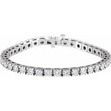 7" Lab Grown Diamond Line Bracelet in 14K White Gold (10 1/2 ct t...