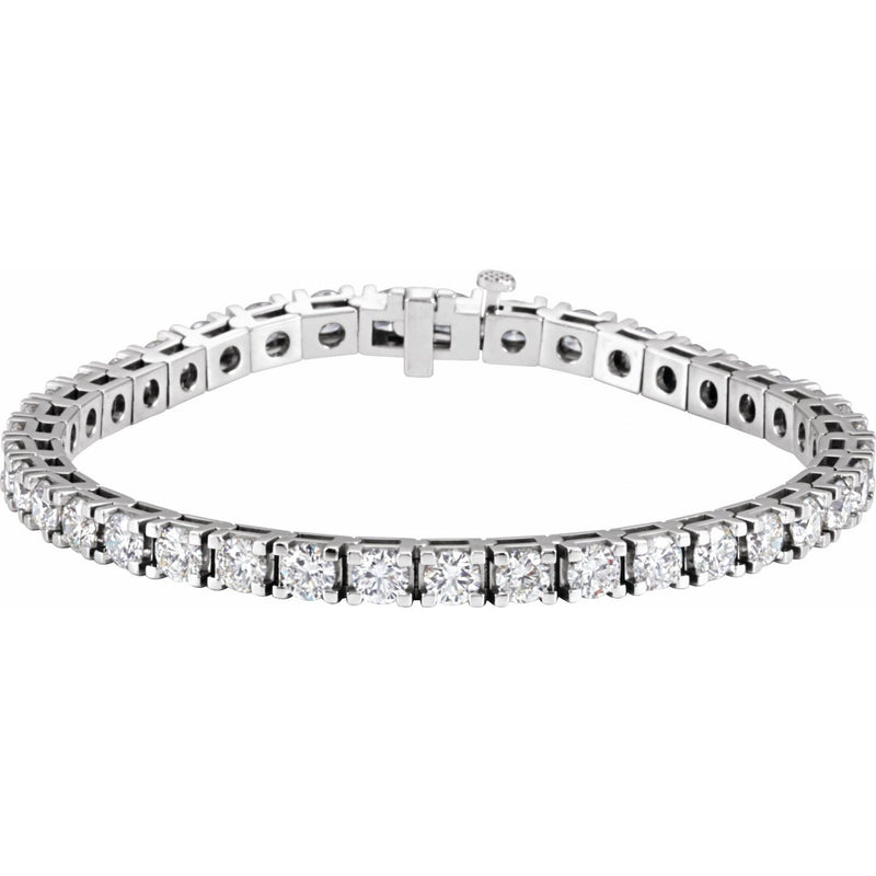 7" Lab Grown Diamond Line Bracelet in 14K White Gold (10 1/2 ct t...