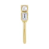 1 1/2 ct tw Five-Stone Bezel Lab Grown Anniversary Band in 14K Wh... - view 4