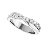 1/2 ct tw Cross Lab Grown Anniversary Band in 14K White Gold... - view 5
