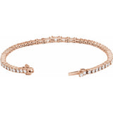 7" Lab Grown Diamond Line Bracelet in 14K White Gold (4 5/8 ct tw... - view 2