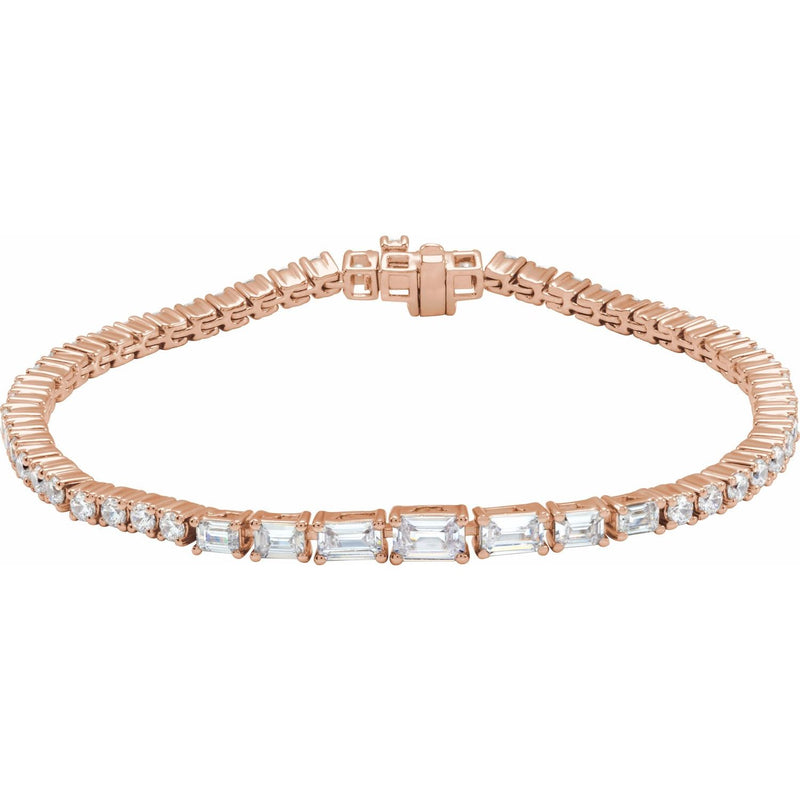 7" Lab Grown Diamond Line Bracelet in 14K White Gold (4 5/8 ct tw...