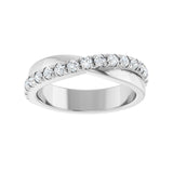 1/2 ct tw Cross Lab Grown Anniversary Band in 14K White Gold... - view 3