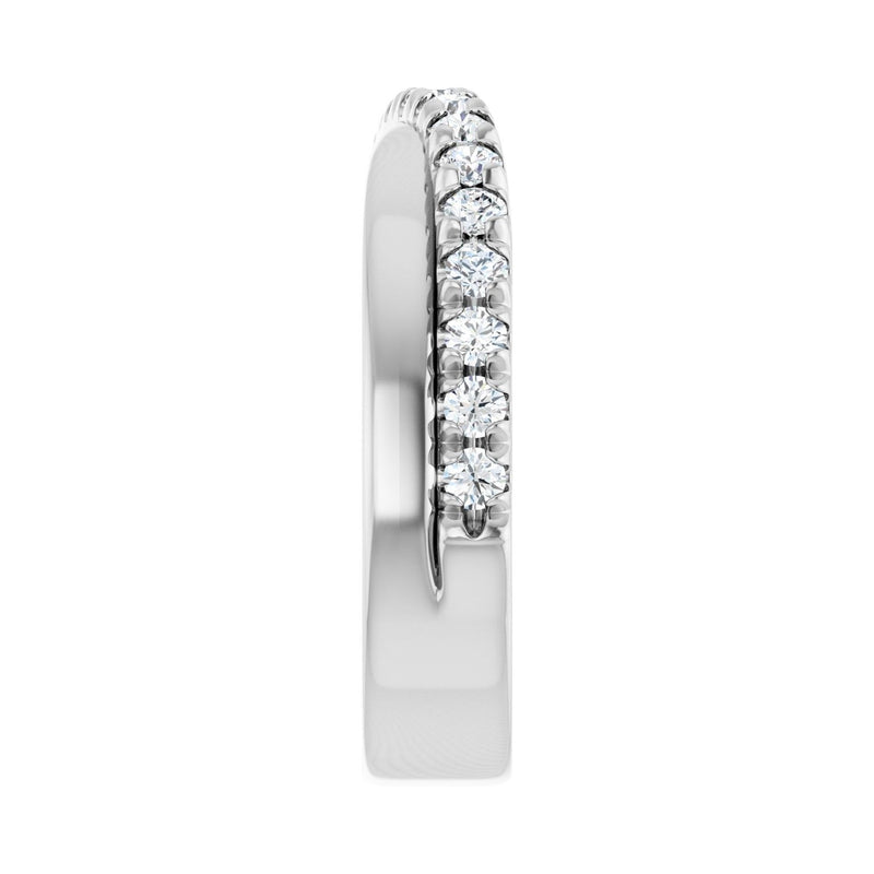 1/2 ct tw Cross Lab Grown Anniversary Band in 14K White Gold... - view 4