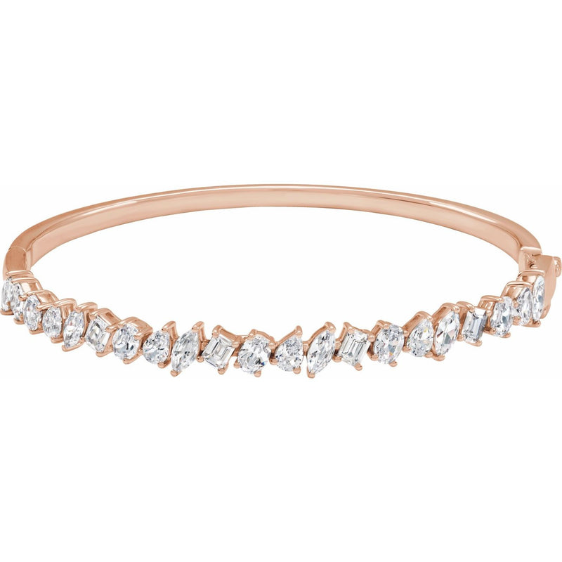 7" Lab Grown Diamond Tennis Bracelet in 14K White Gold (4 1/5 ct ...
