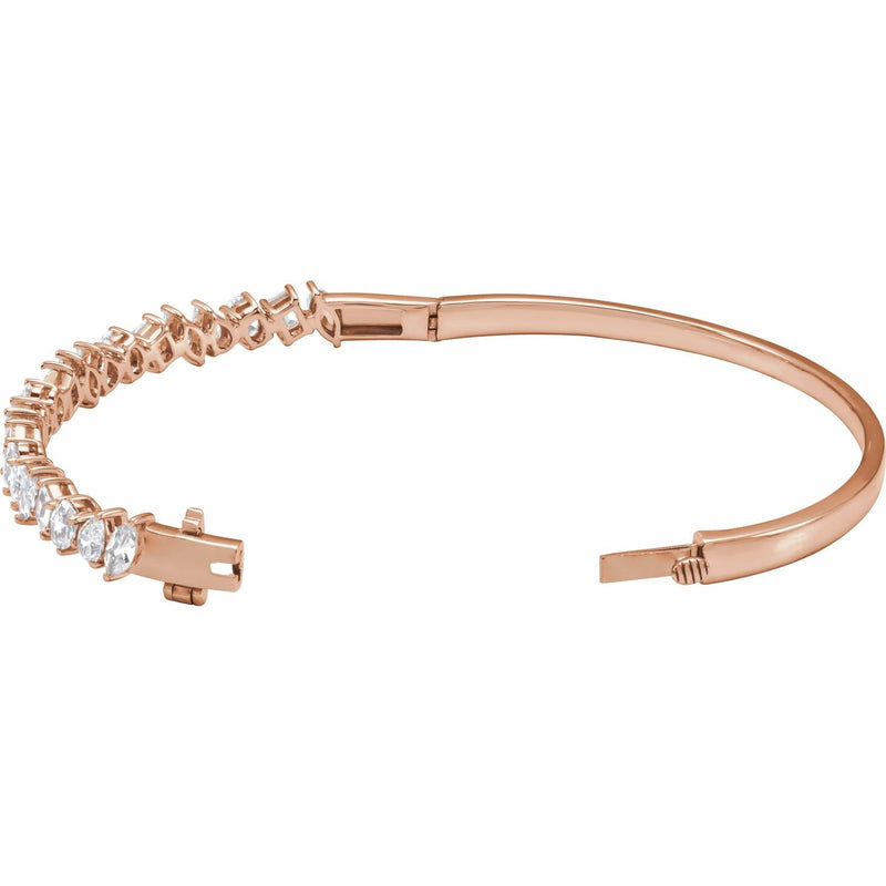 7" Lab Grown Diamond Tennis Bracelet in 14K White Gold (4 1/5 ct ... - view 2