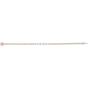 7" Lab Grown Diamond Line Bracelet in 14K White Gold (4 5/8 ct tw... - view 3