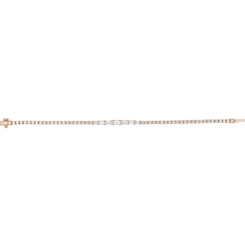 7" Lab Grown Diamond Line Bracelet in 14K White Gold (4 5/8 ct tw... - view 3
