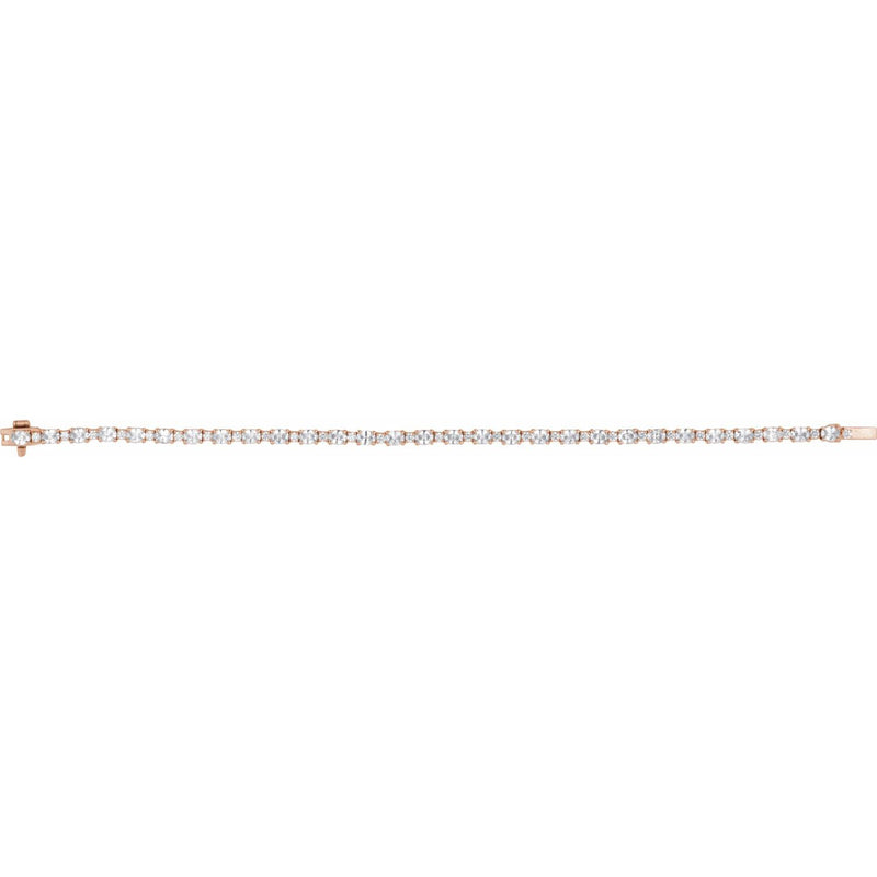 7" Lab Grown Diamond Line Bracelet in 14K White Gold (5 1/2 ct tw... - view 3